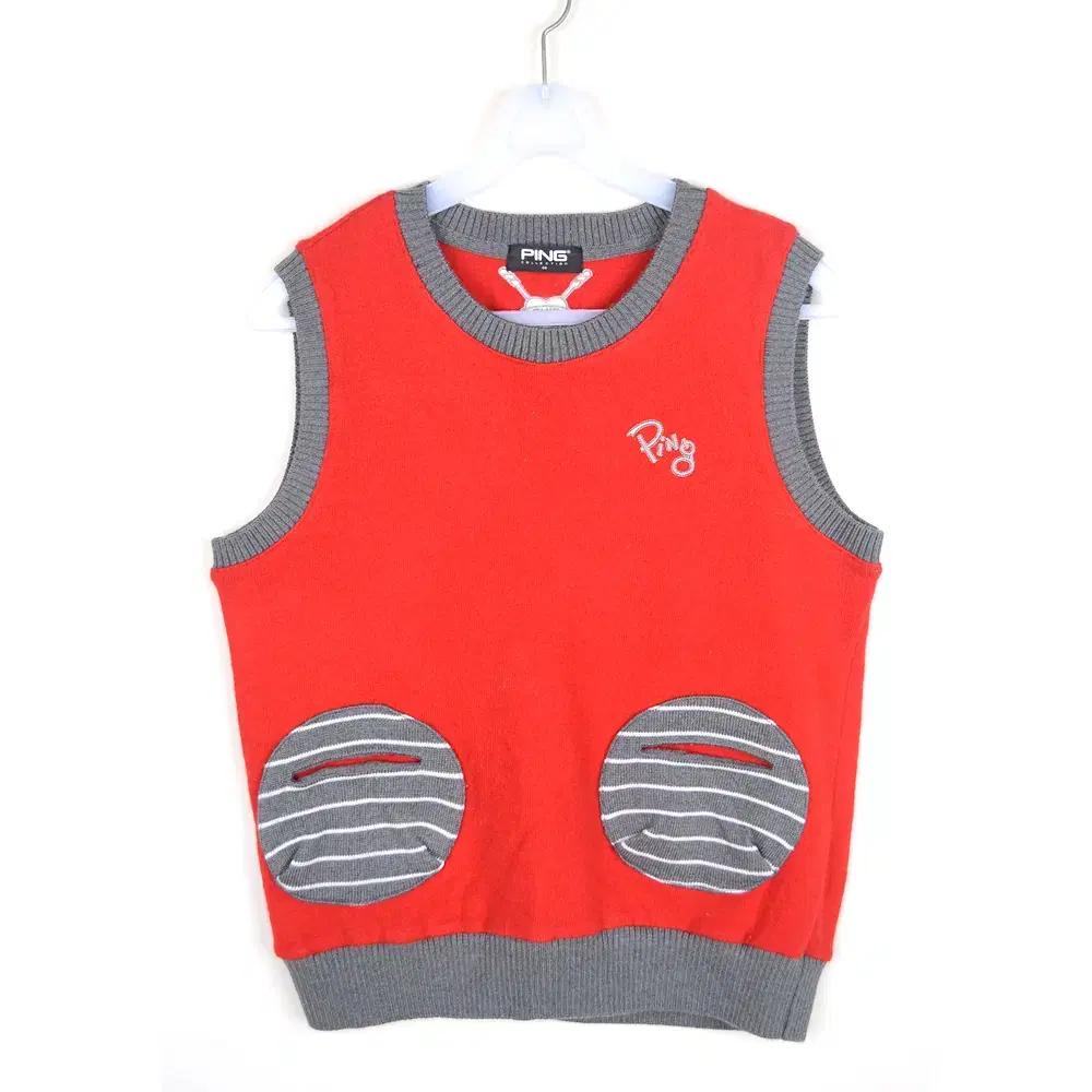 핑 니트조끼 여성S 울혼방 골프 베스트 NG11484
