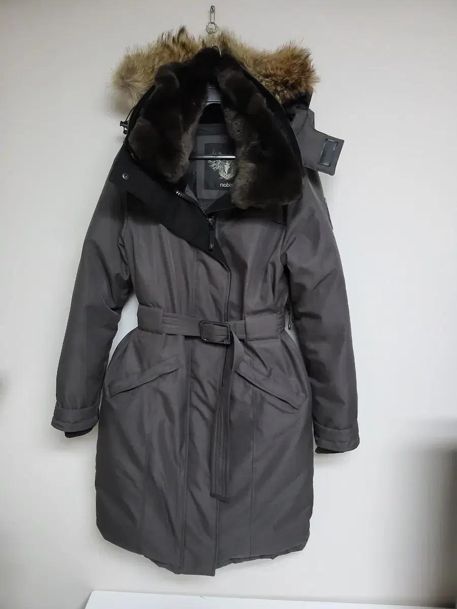 노비스 허리스트링 벨티드 롱패딩 여 90