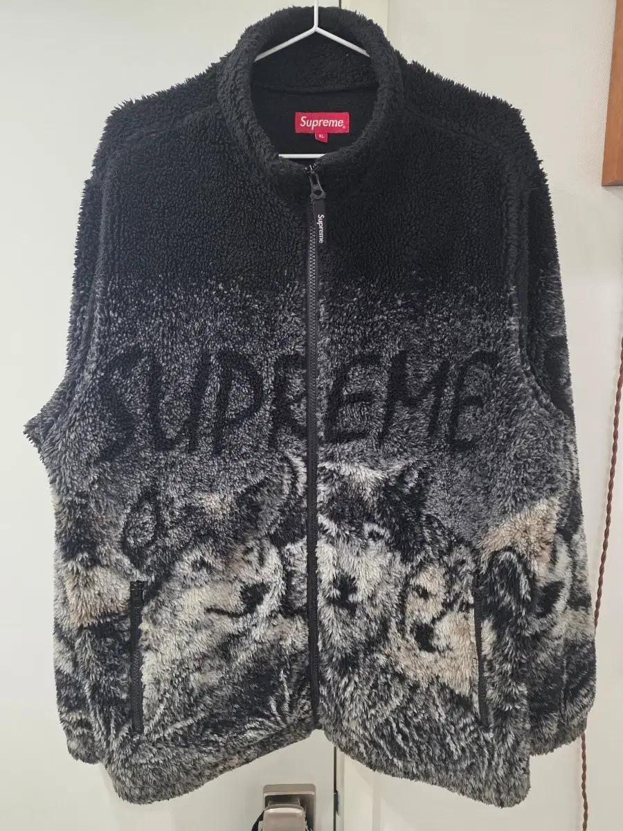 슈프림 울프 플리스 자켓 블랙 - 19SS. xl