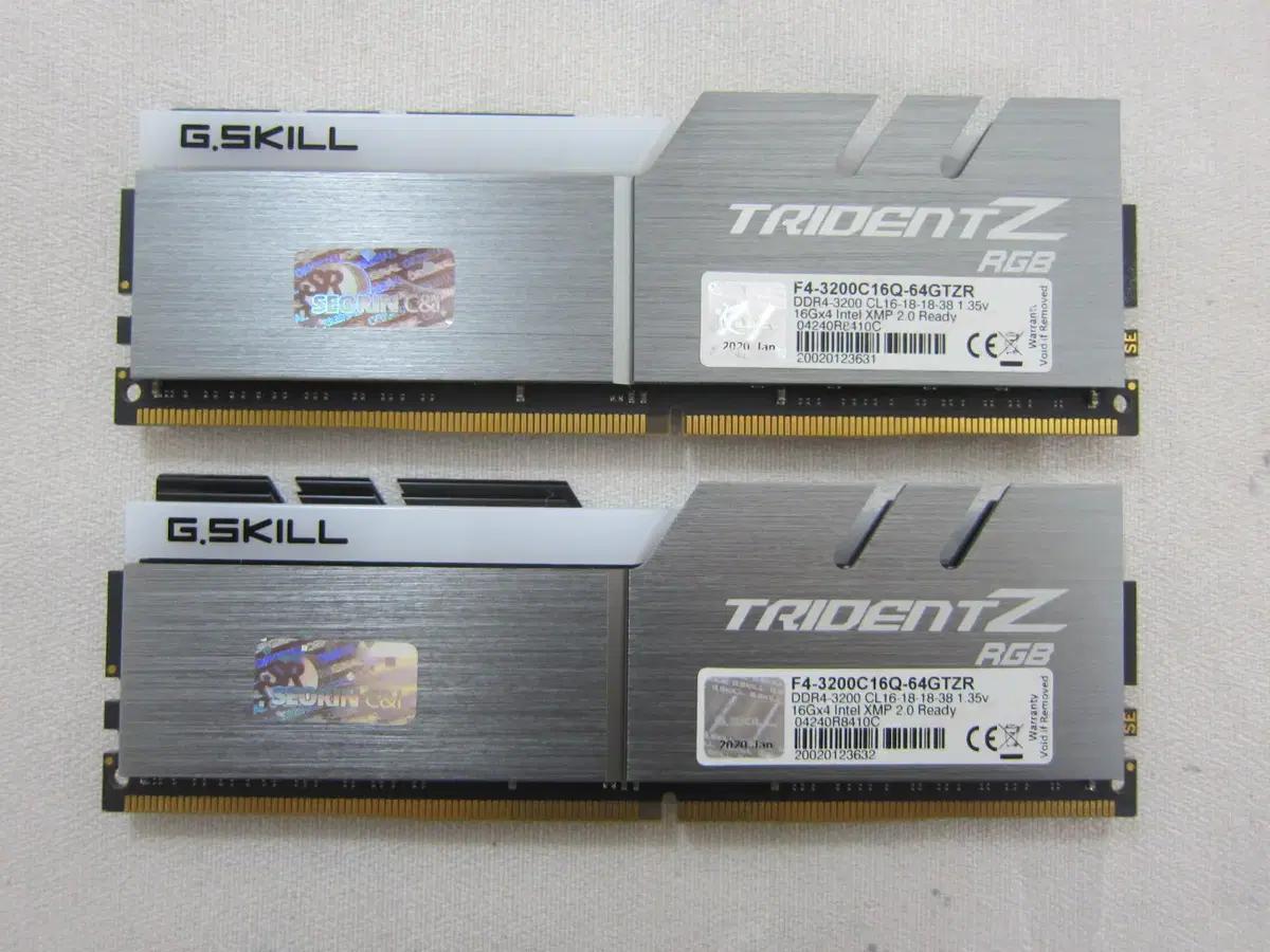 지스킬 DDR4-3200 TRIDENT Z RGB 32G(16Gx2)