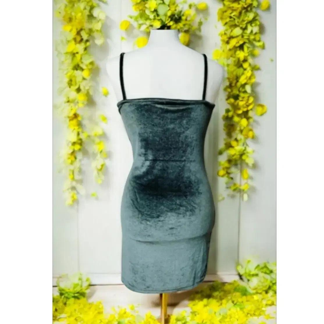 [새상품]벨벳 미니 원피스, 이벤트 섹시 나시