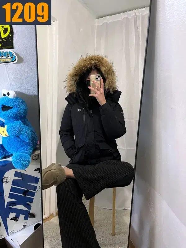 코오롱스포츠 반롱 스타일 패딩 자켓 아우터 1209