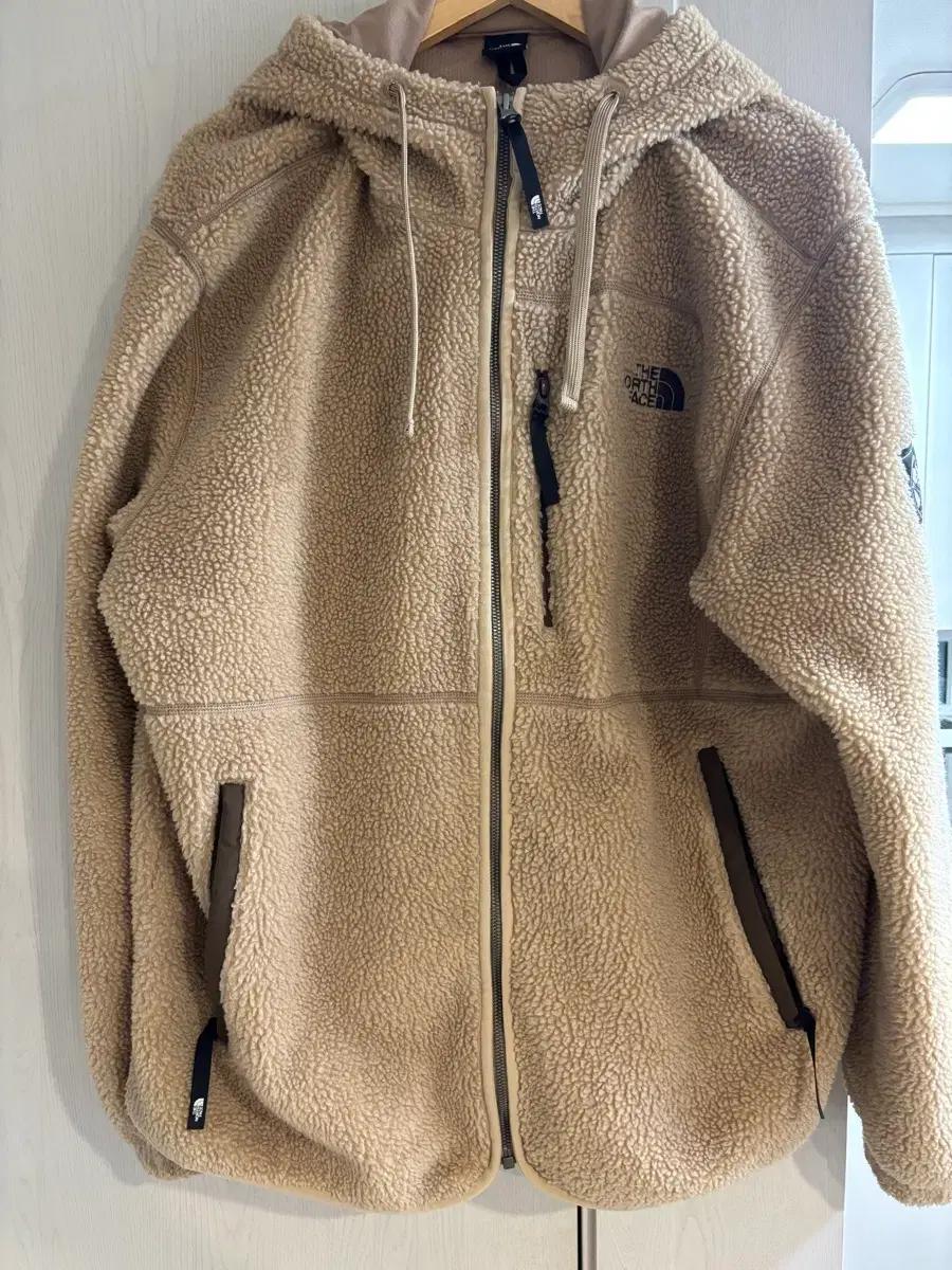 노스페이스 플리스 후드집업 베이지 3XL