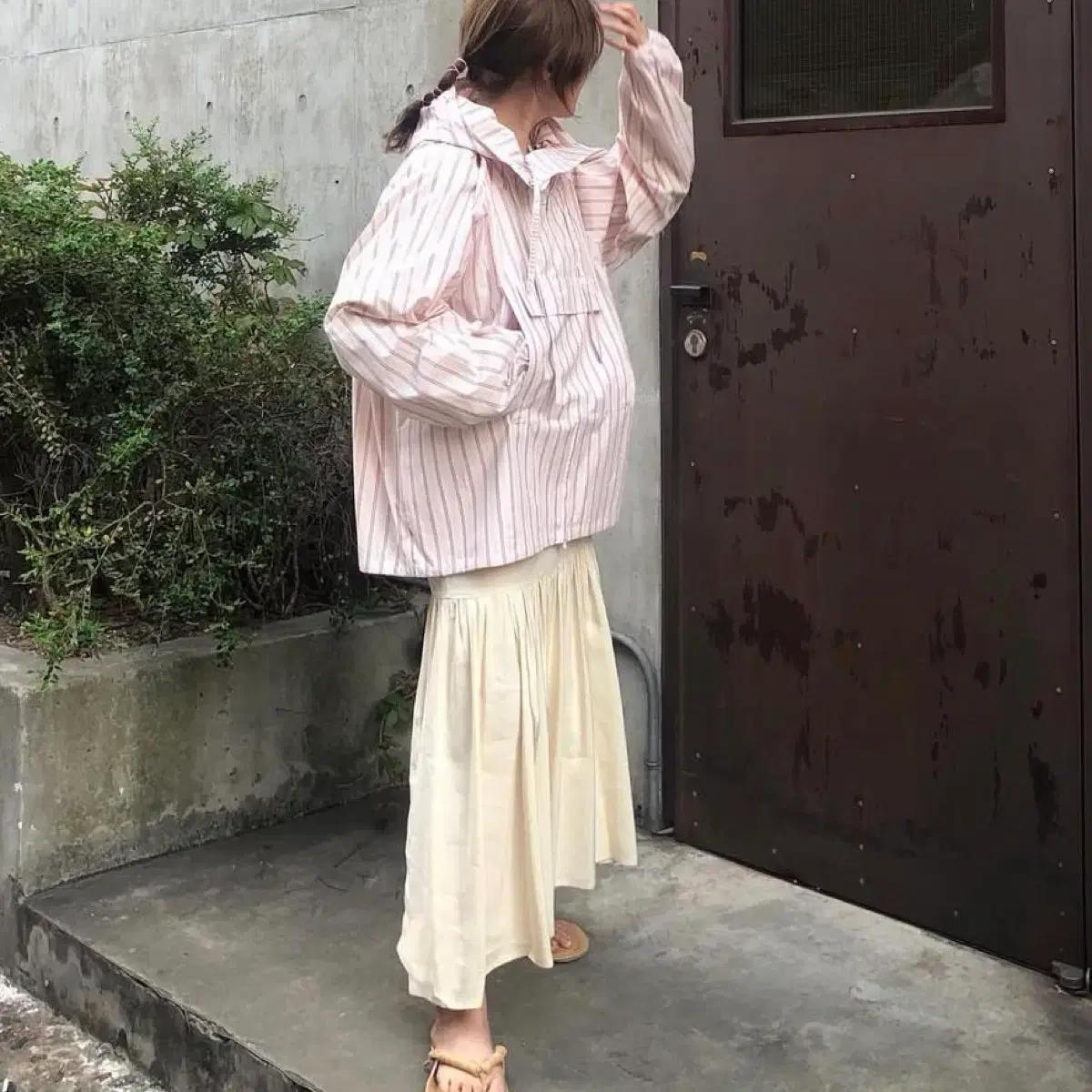 unused 언유즈드 stripe pullover jacket
