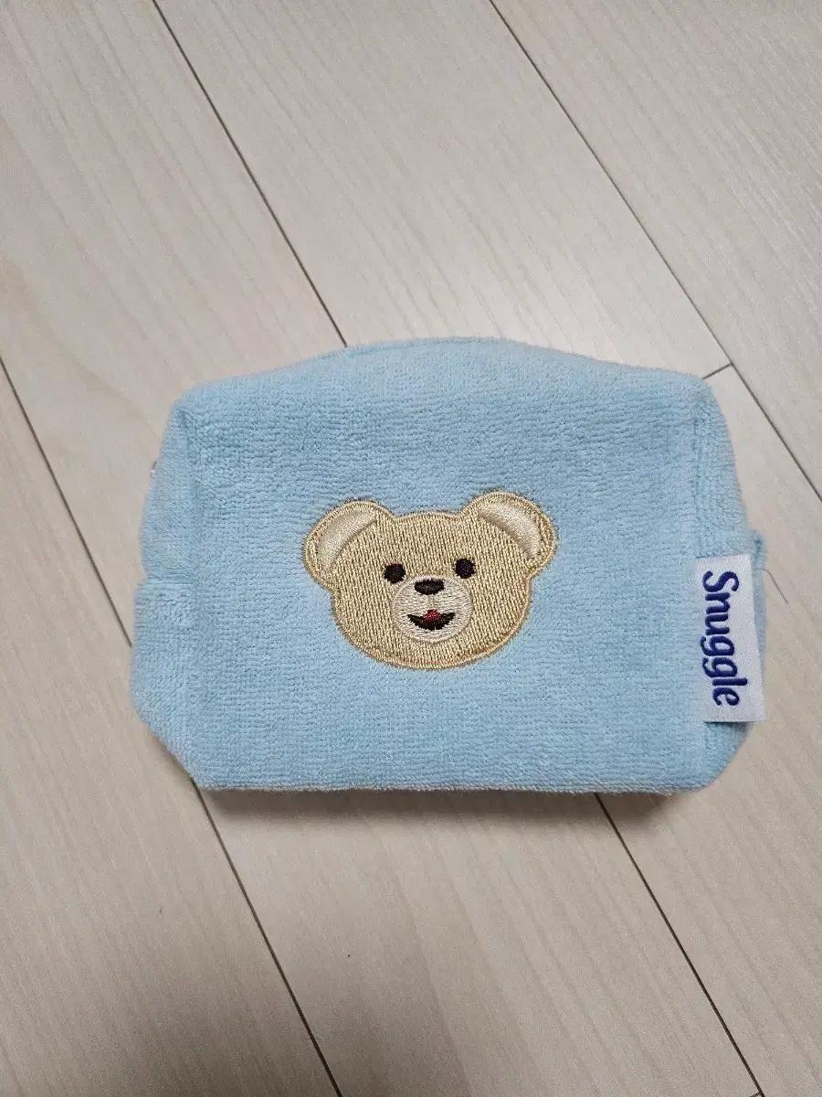 Snuggle 스너글 곰돌이 파우치 하늘색