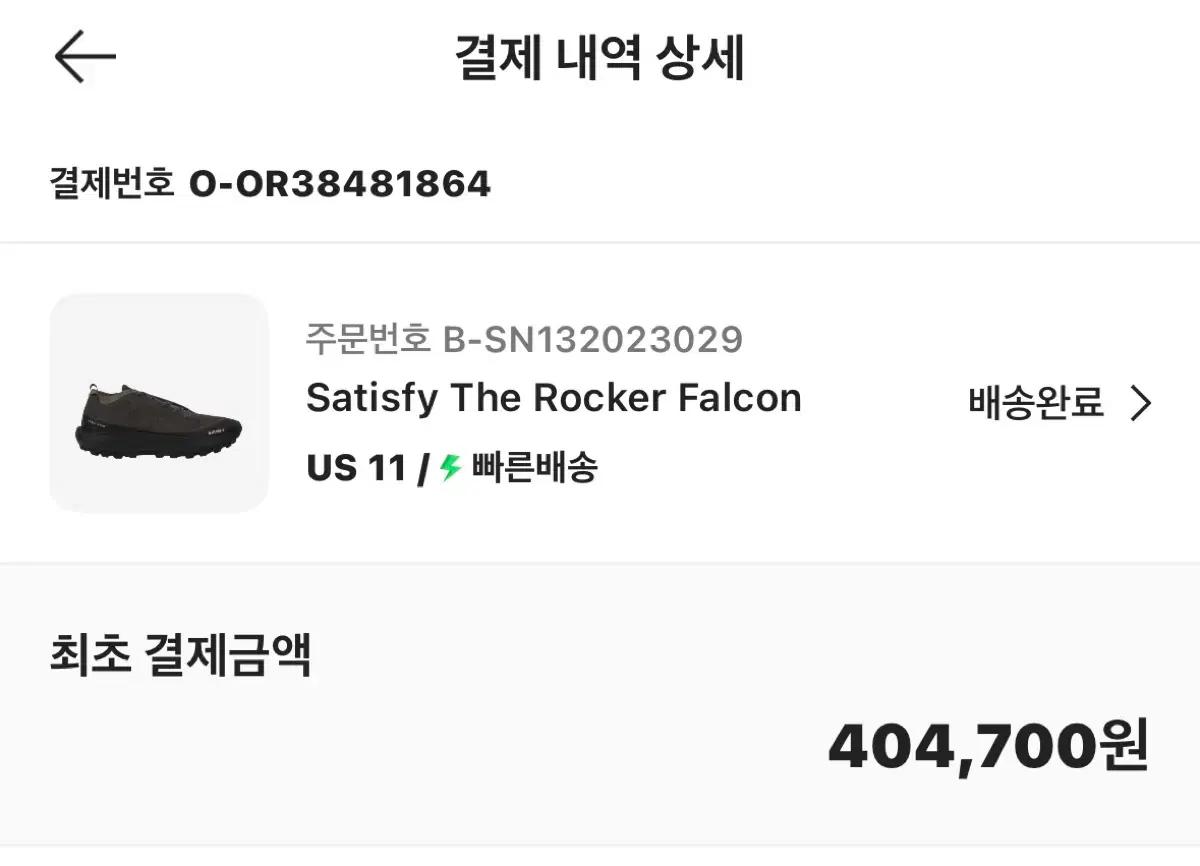 satisfy 새티스파이 더라커 팔콘 11