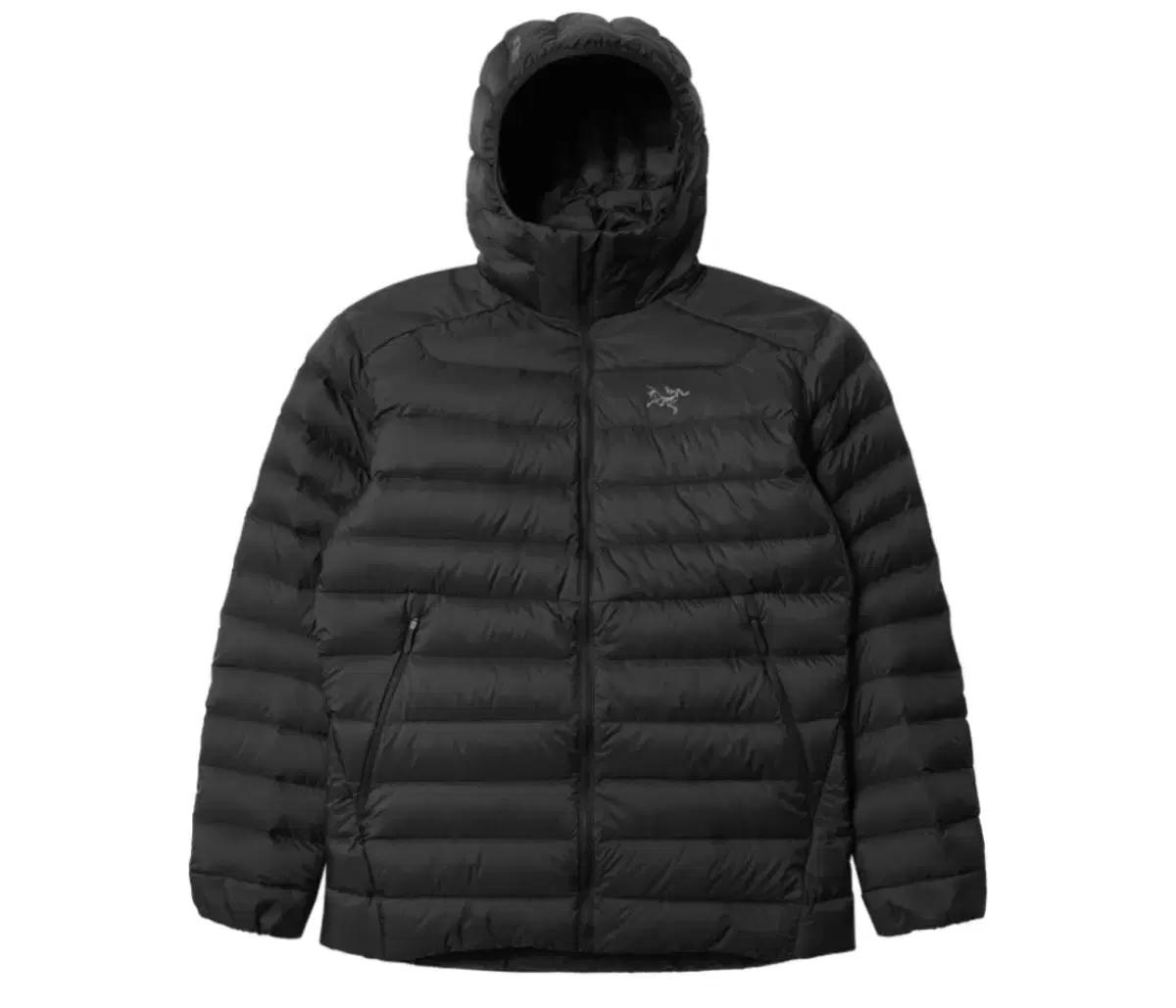 아크테릭스 블랙 패딩 후드 자켓