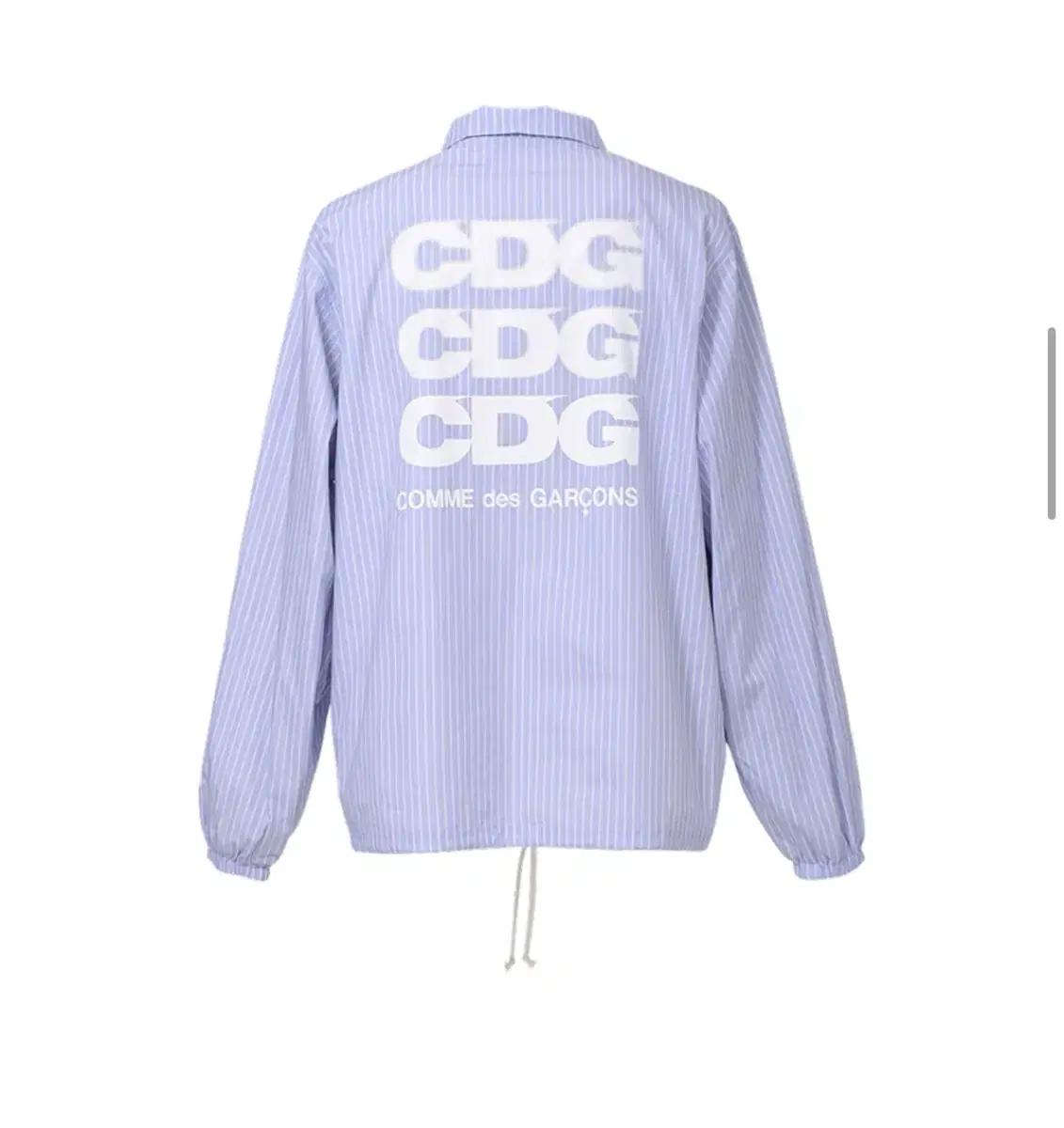CDG 코치 자켓 코튼 스트라이프