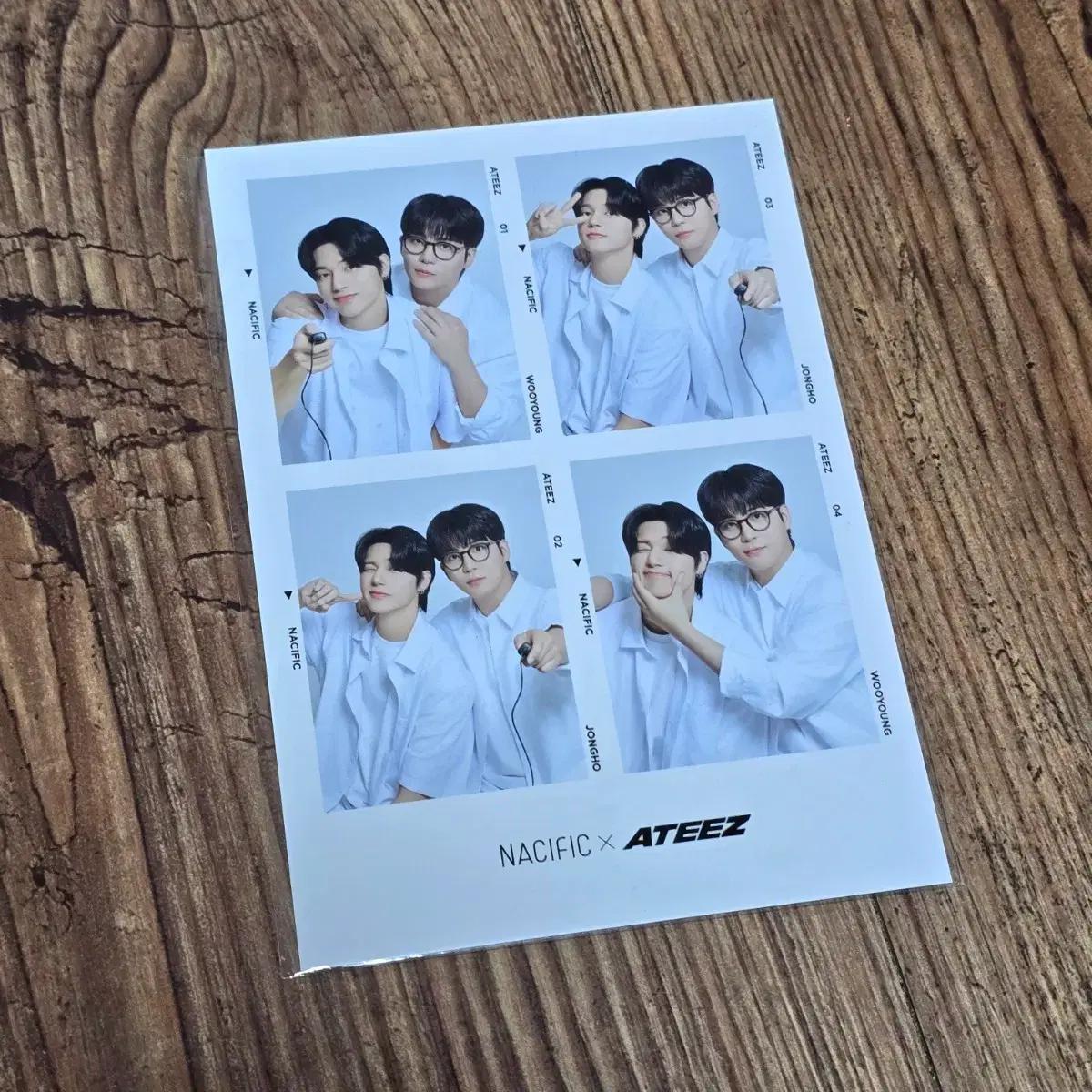 우영 종호 4컷 에이티즈 네시픽 포카 굿즈