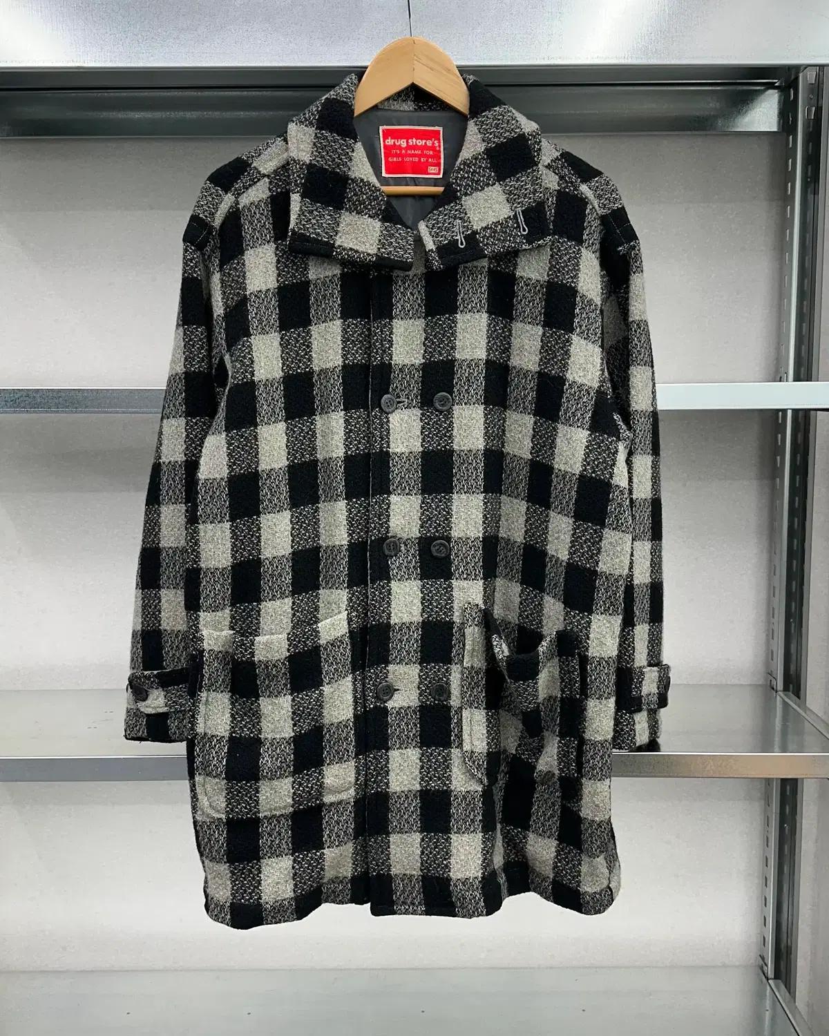 (L)DRUG STORE'S 체크 코트-M1274