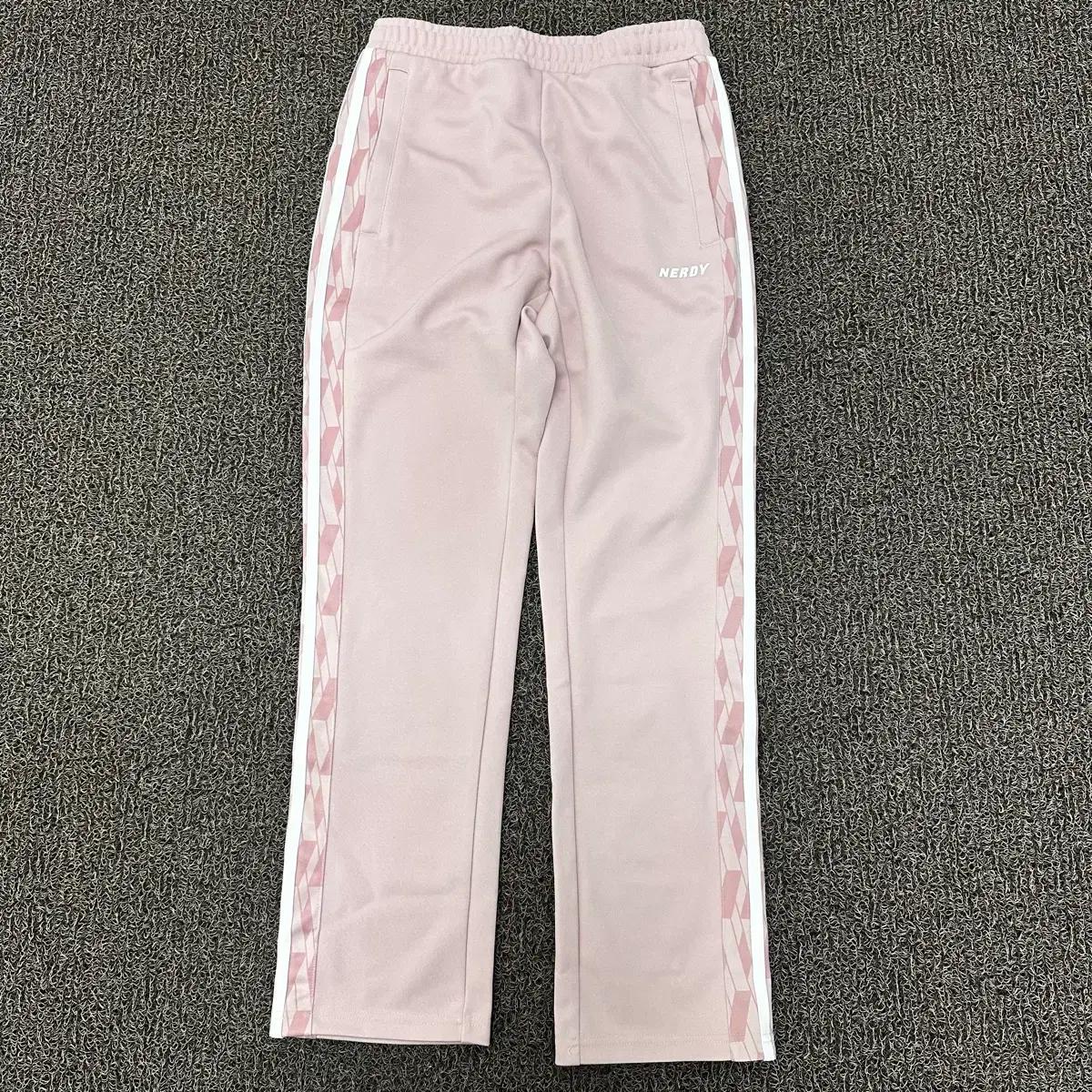NERDY 널디 패턴 공용 추리닝 바지 운동복 핑크 S