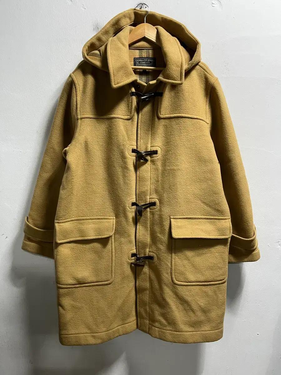 105 GIORDANO 울90 루즈핏 더플 떡볶이 롱코트 정품