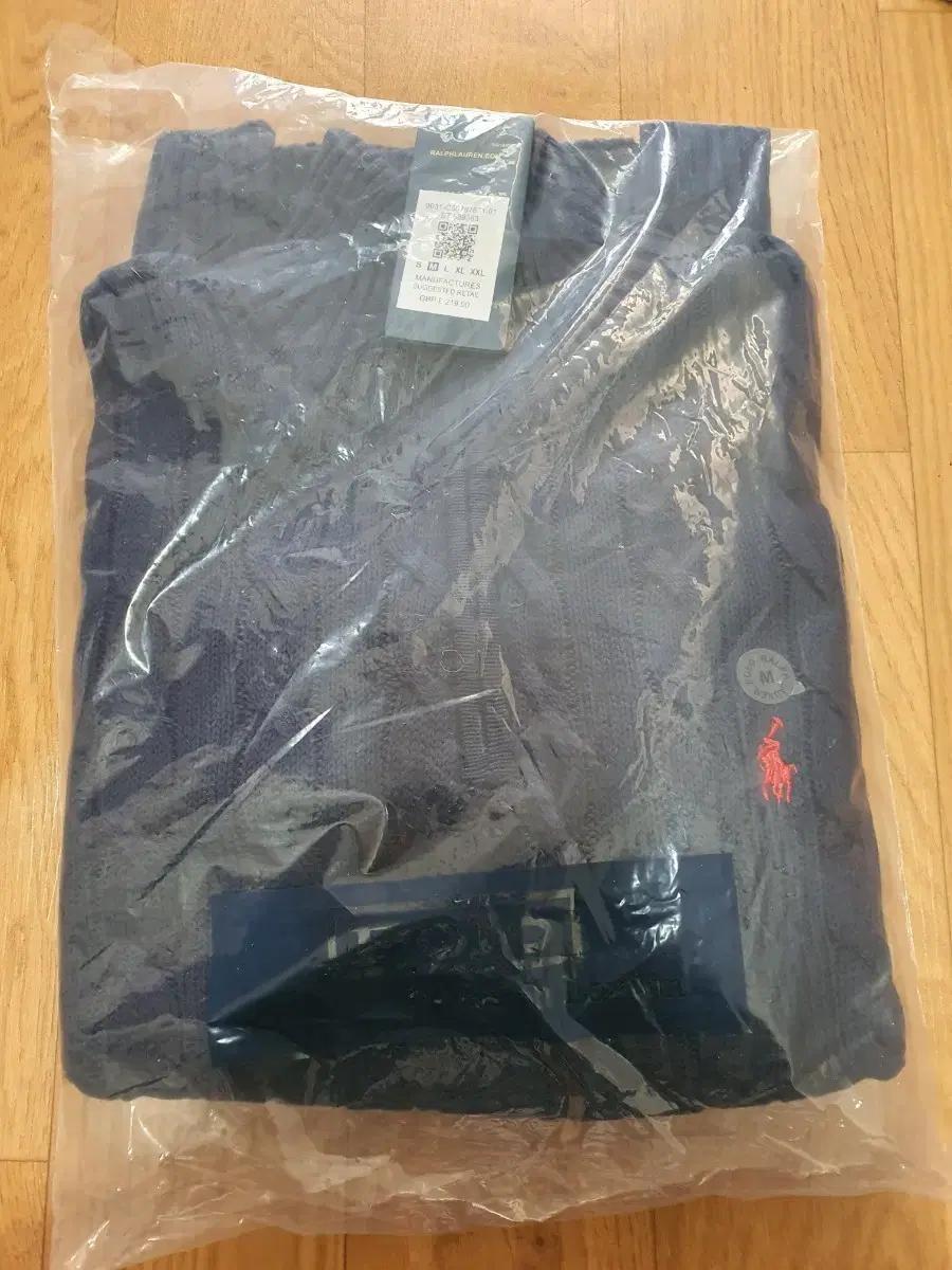 폴로 랄프로렌 반집업 케이블 니트 네이비 새상품M