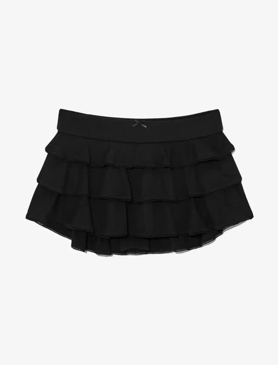 글로니 스커트 PICOT FRILL MINI SKIRT (black)