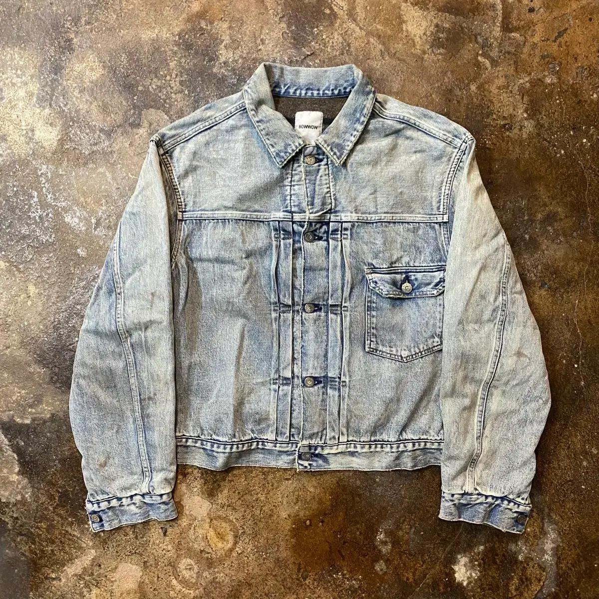 (L) bowwow blanket lined denim jk aging