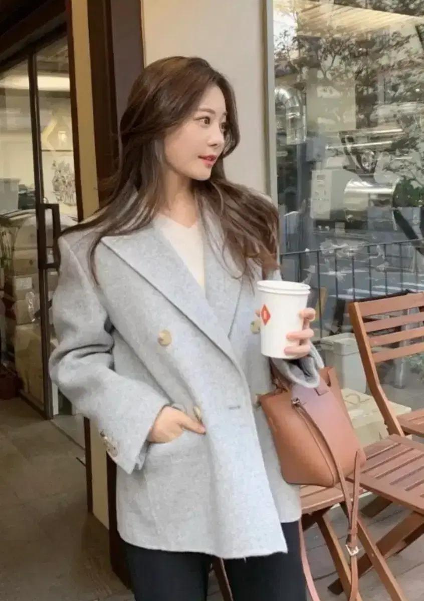 로아르 핸드메이드 연그레이 자켓