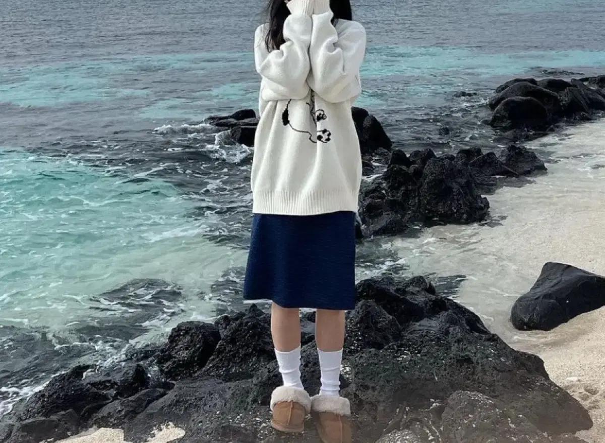 ENZO BLUES 엔조블루스 니트+스커트(세트 판매)