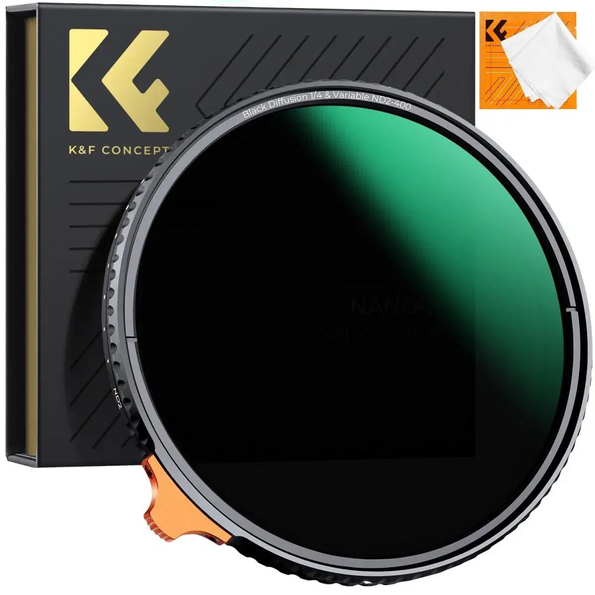K&F 77mm 블랙 미스트 1/4+가변 ND2-400 필터 (새상품)