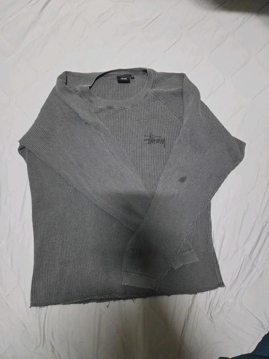 스투시 STUSSY 와플 롱슬리브 그레이(XL)