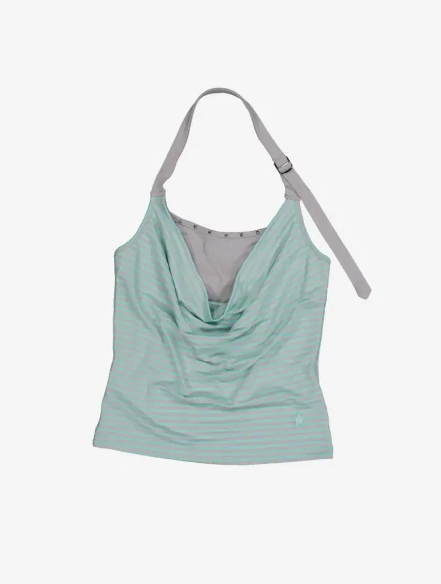 구해요셋업이엑스이 STRIPE LAYERED HALTERNECK MINT