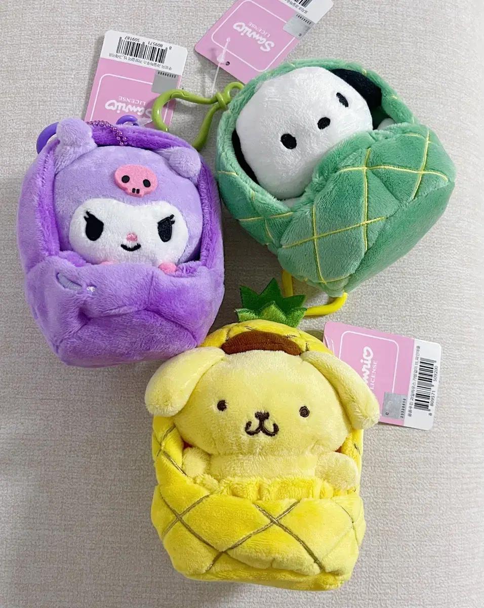 산리오 과일하우스 폼폼푸린 포차코 쿠로미 과일하우스 키링(개당)