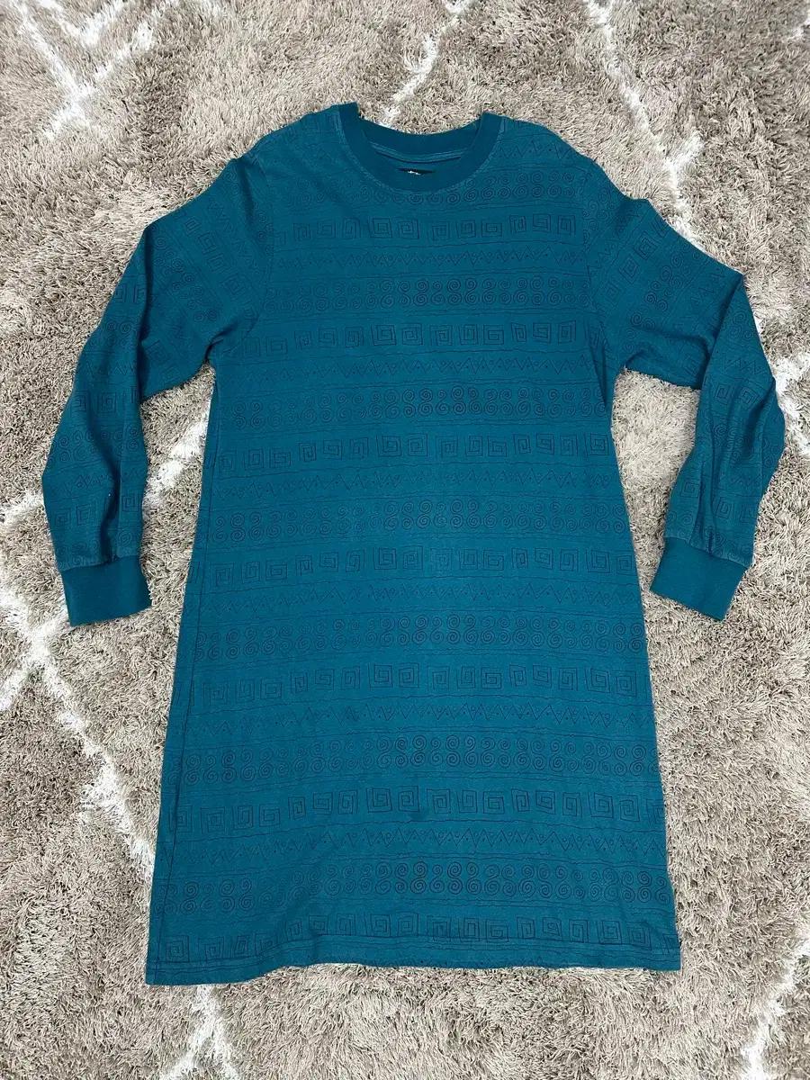 스투시 Stussy 에메랄드 그린 롱 슬리브 원피스 s