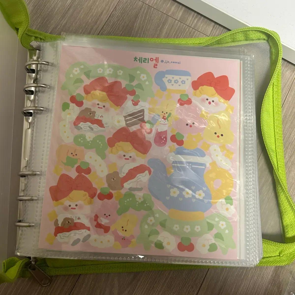 바인더포함 ) 쪼람쥐 왕큰씰100장