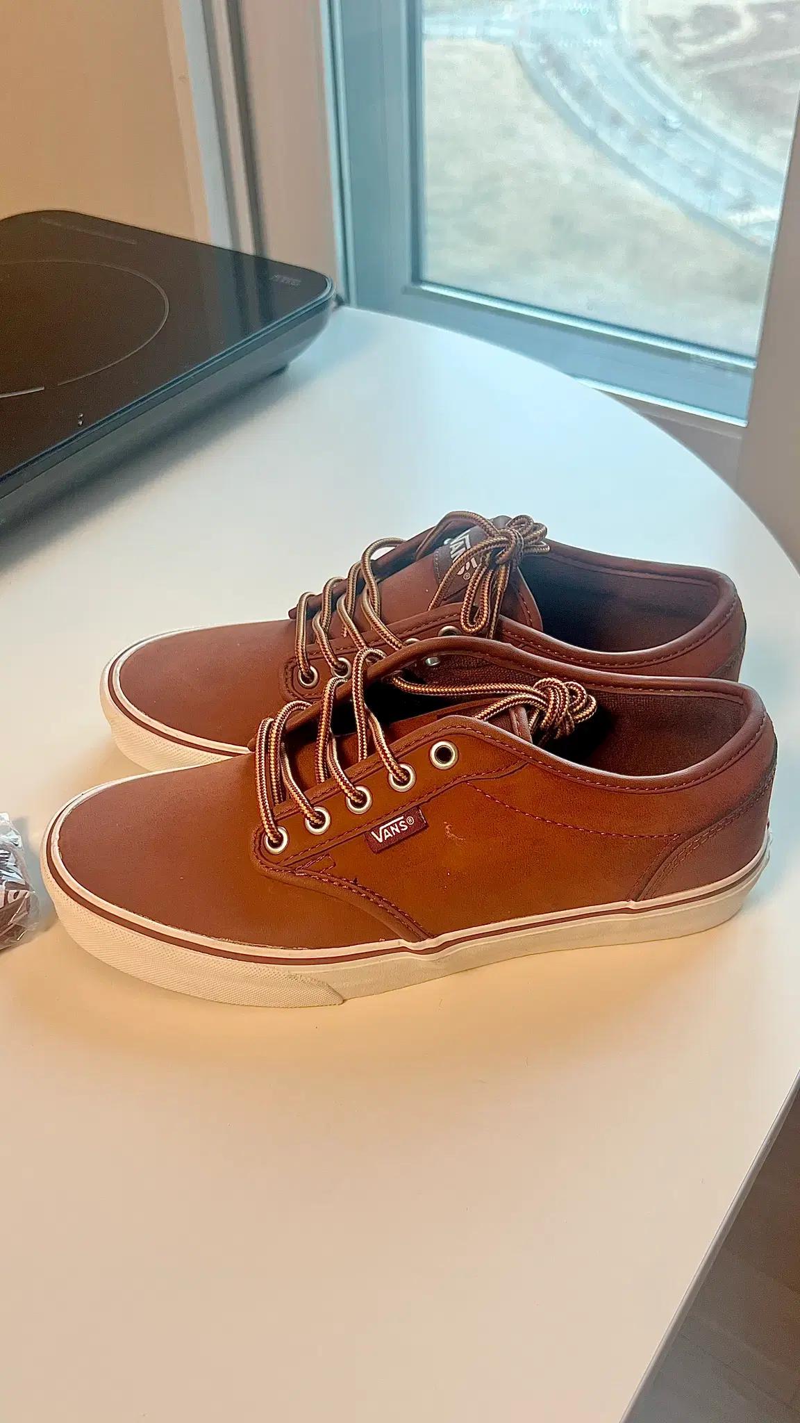 반스 남성 atwood 로우탑 스니커즈 브라운 7.5 255cm