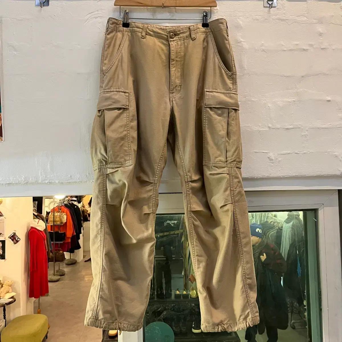 Alpha Industries 베이지 카고팬츠 M