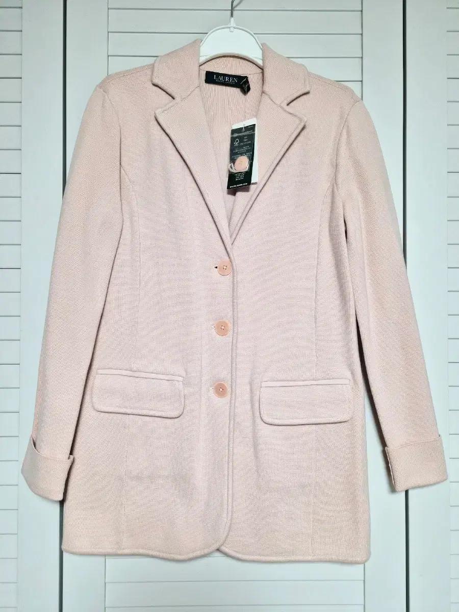 [새상품] (로렌랄프로렌) 니트 블레이저, 핑크 S