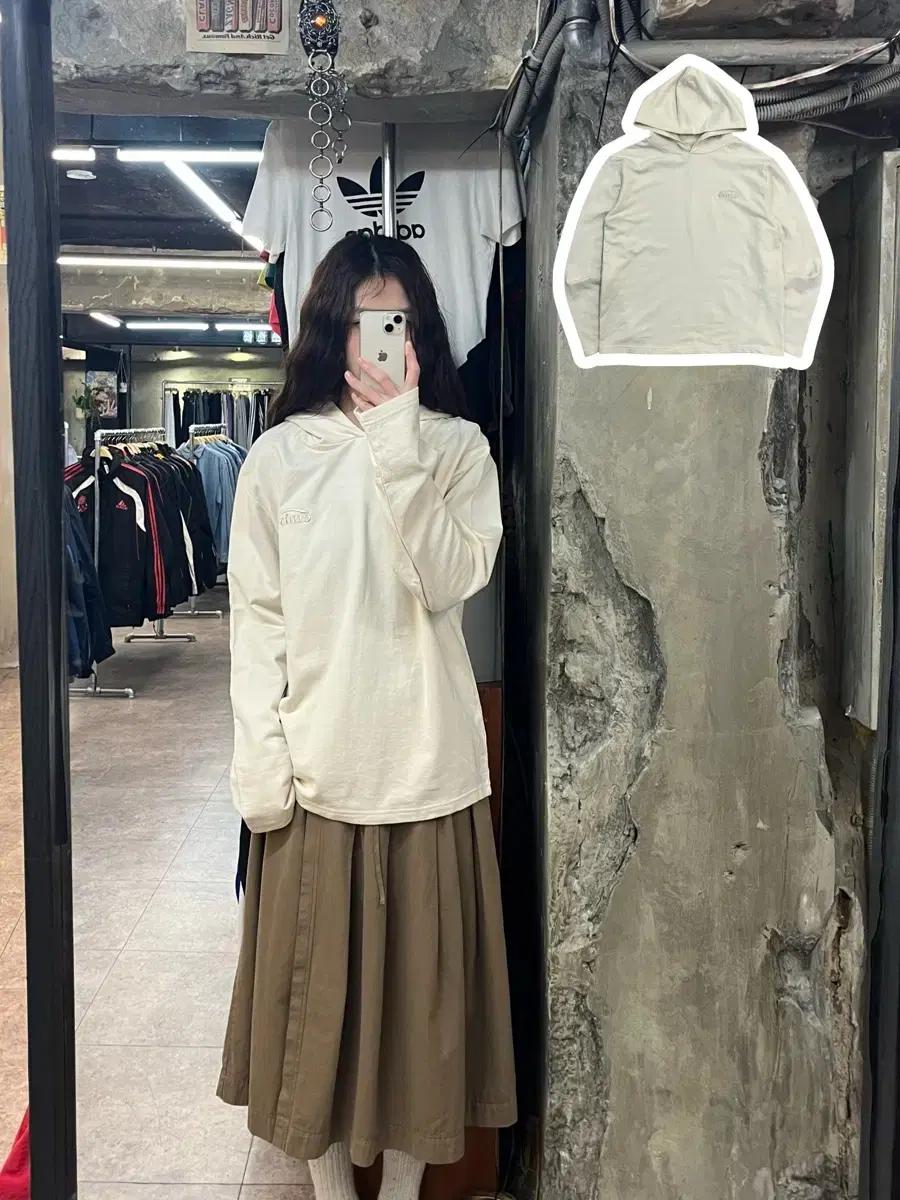 이미스 후드 긴팔티 아이보리 S #csz2444