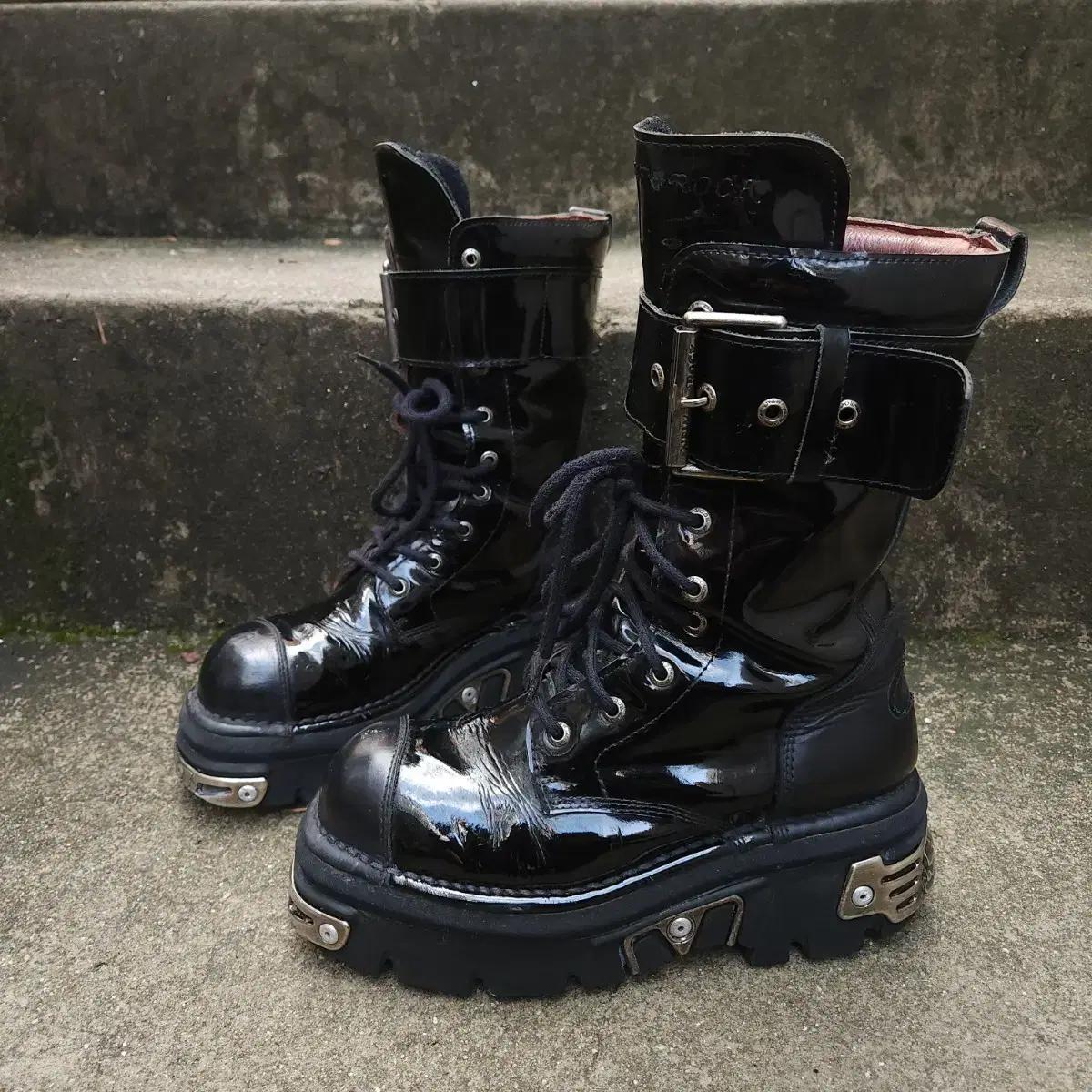 [41] NEW ROCK M-312-C15 레더 부츠