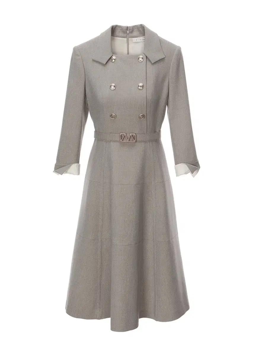 미샤 벨티드 플레어 원피스 66사이즈 하객룩