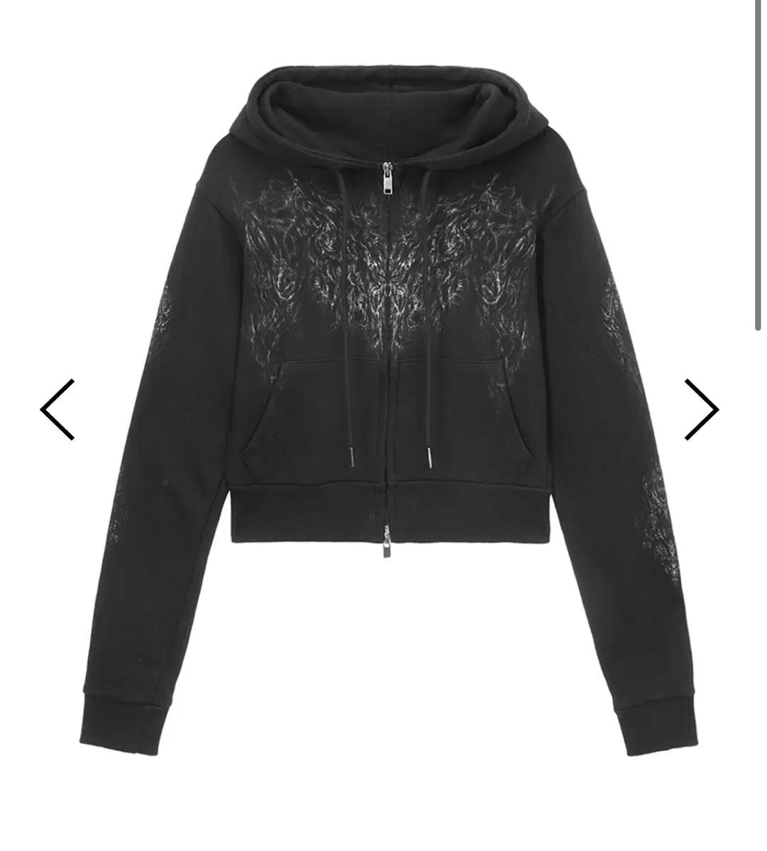허그유어스킨 크롭 후드집업 Skully crop hoodie zip-up