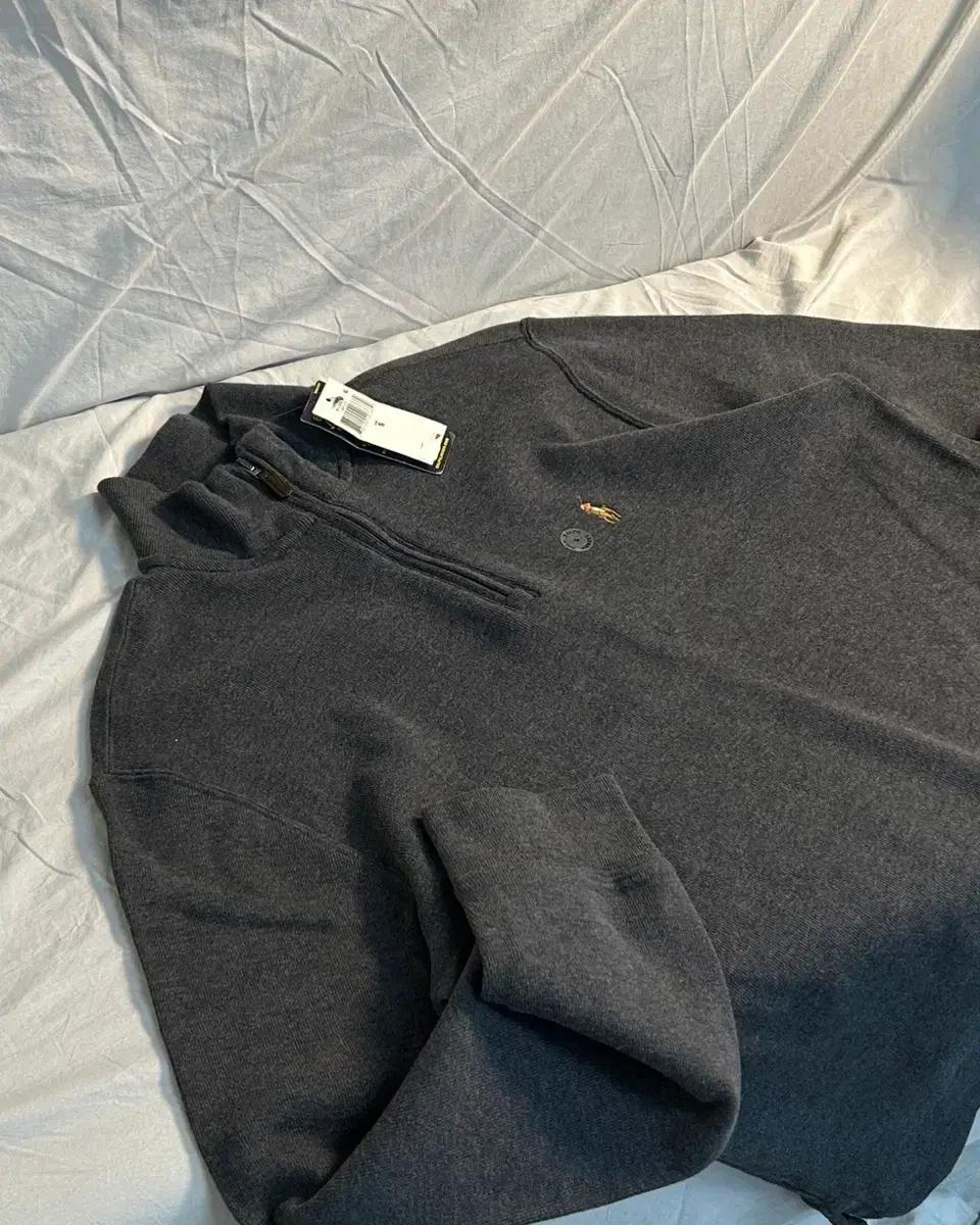 폴로 랄프로렌 그레이 하프집업 니트