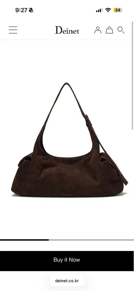 다이닛 스웨이드 버클백 브라운 DEINET SUEDE BUCKLE BAG