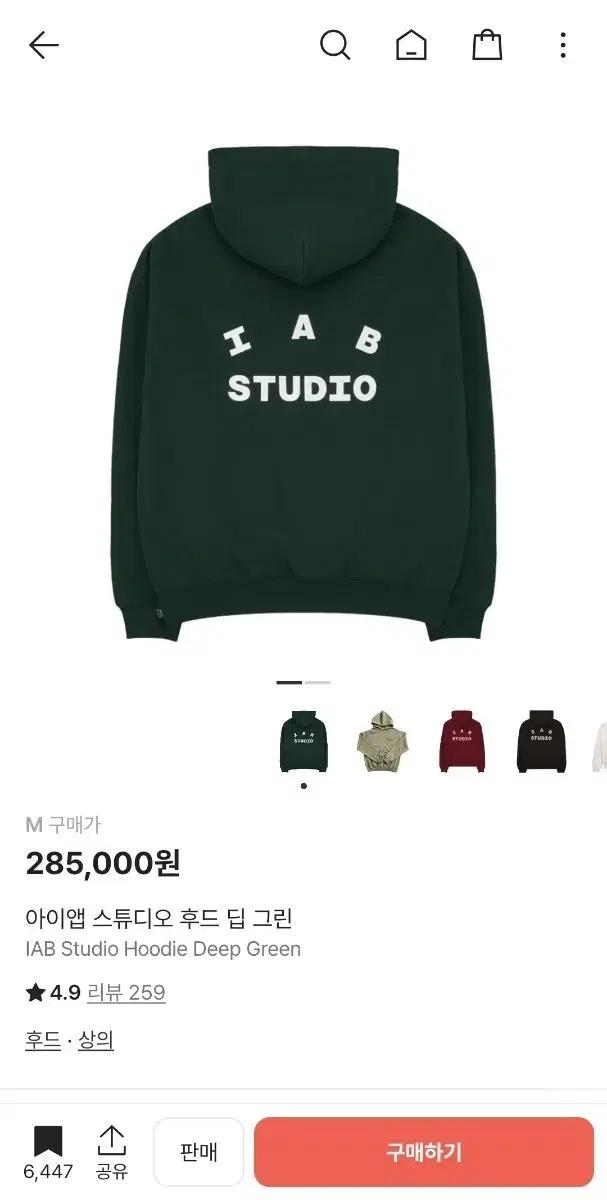아이앱 스튜디오 후드 딥 그린