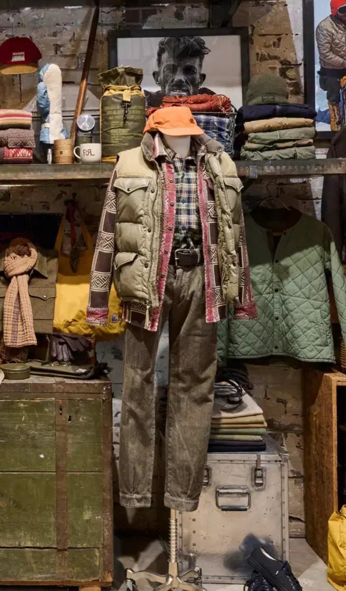 새제품[33/32]RRL 플리츠 코듀로이팬츠 다크 브라운