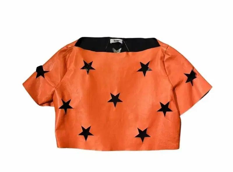 ACNE STUDIOS 스타 컷아웃 파이어 오렌지 탑