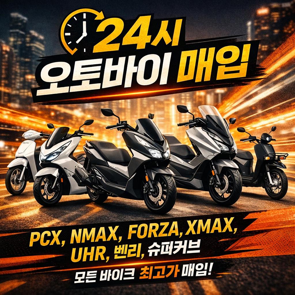 전국 24시 오토바이 매입 pcx,nmax,xmax,포르자 등 전기종Ok