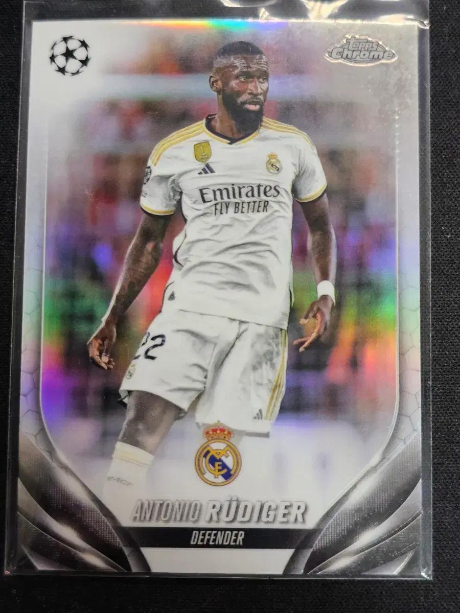 23/24탑스크롬 레알마드리드 안토니오 뤼디거 리플랙터 축구카드