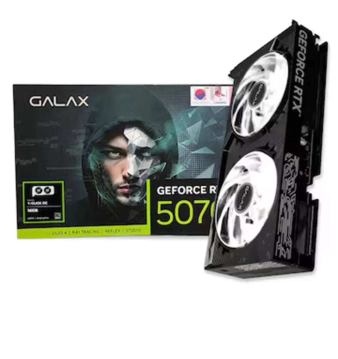갤럭시 GALAX 지포스 RTX 5070 Ti BLACK 2X OC D7