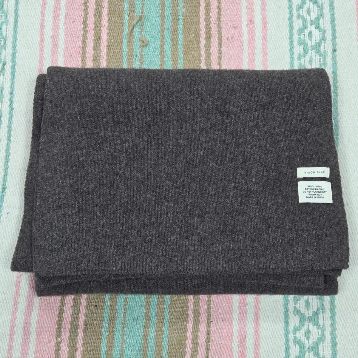 유니온블루 pure wool long 머플러 모카브라운