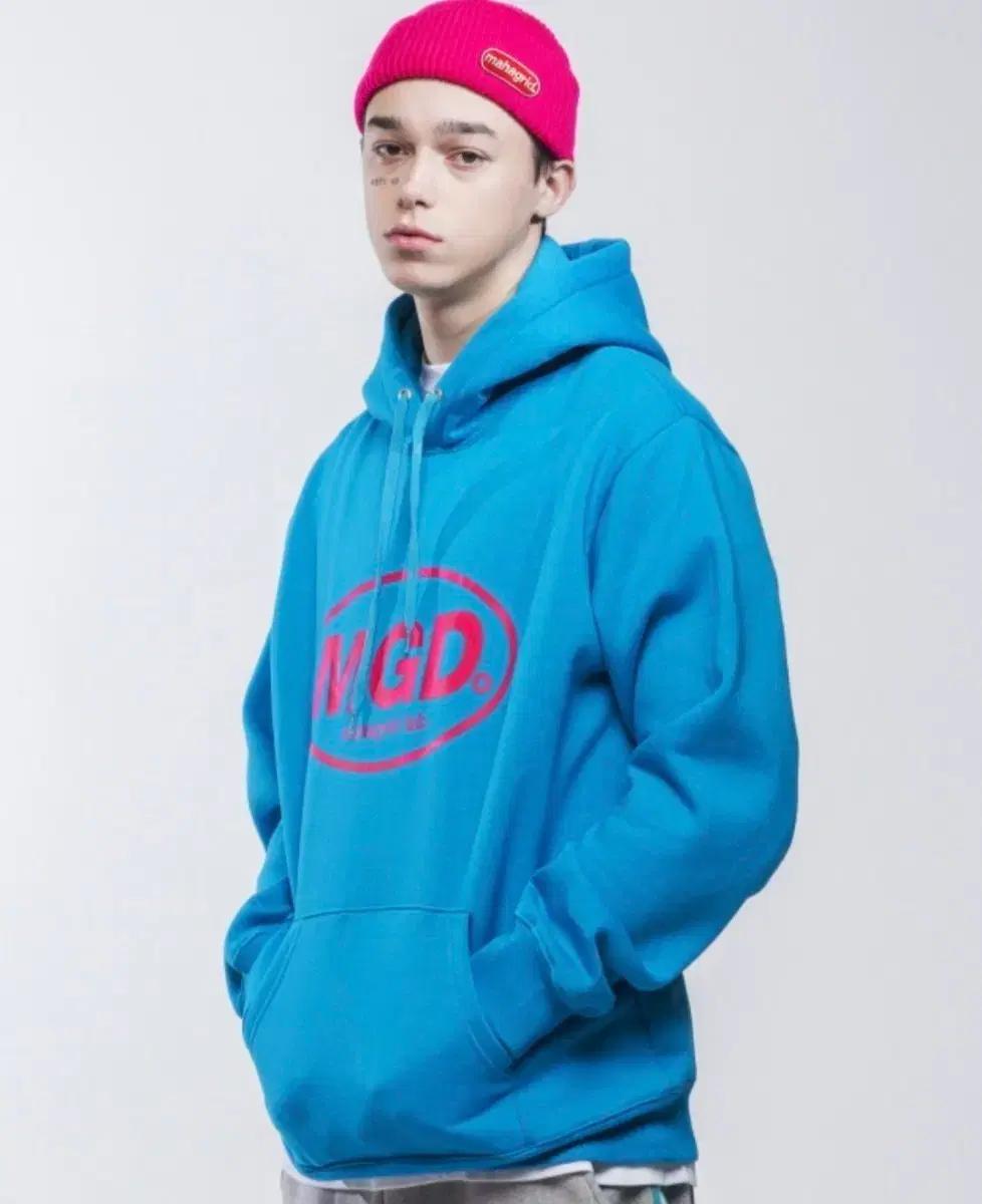 마하그리드 MGD 후드티 L 파란색