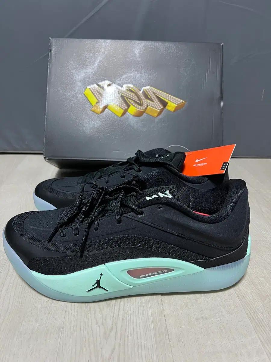 (정품 새제품) 나이키 조던 자이언 4 PF 블랙 민트 285mm