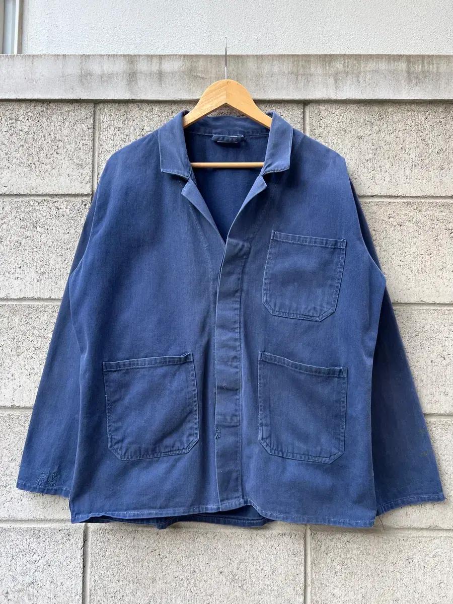 FADED OPEN COLLAR BELTED 빈티지프렌치워크자켓