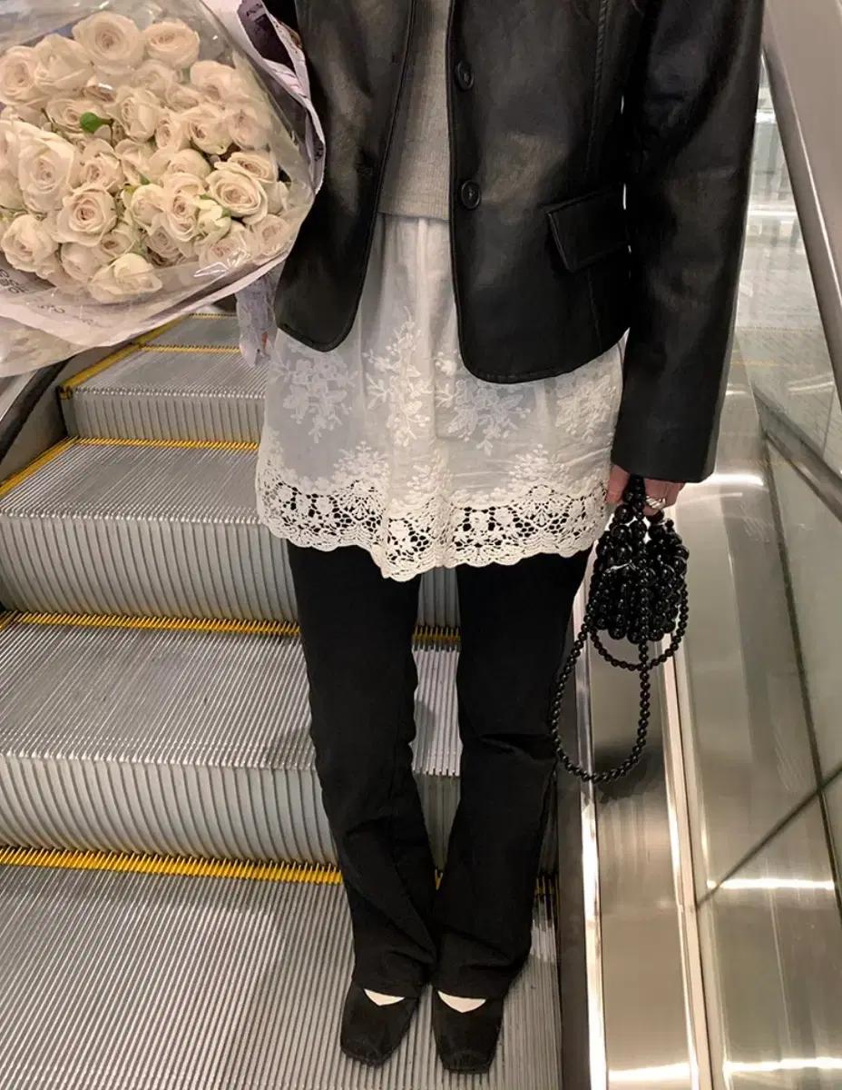 프릴리 레이스 레이어드 스커트