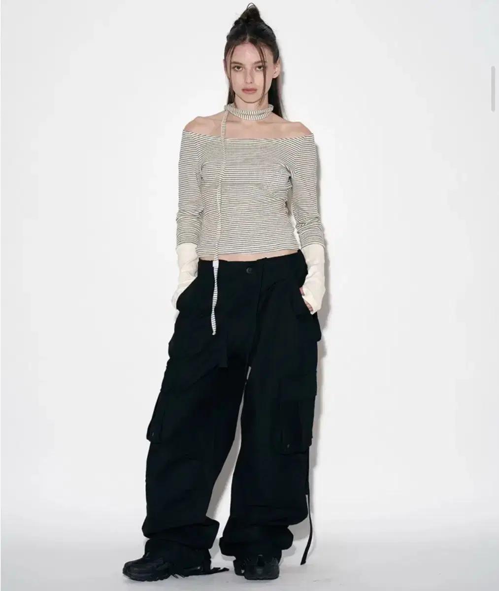 플리즈노팔로우 킬힐 슬리브탑 + 스카프 포함