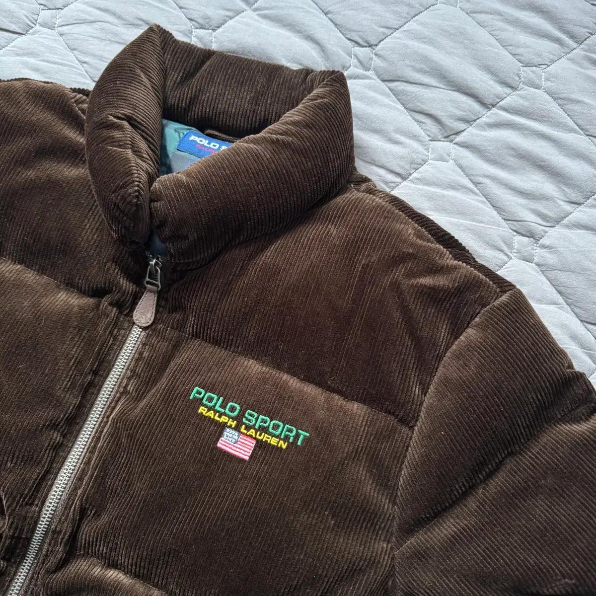 폴로 스포츠 코듀로이 패딩 브라운 M