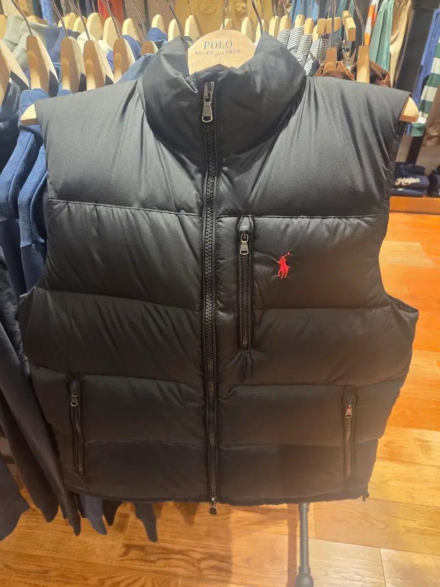폴로 랄프로렌 블랙 패딩 조끼 L사이즈